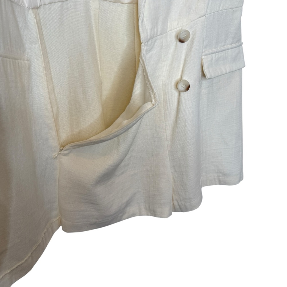 Anthro Revolve Paris Double Breasted Blazer Sleeveless Romper Ivory Medium - Picture 6 of 8